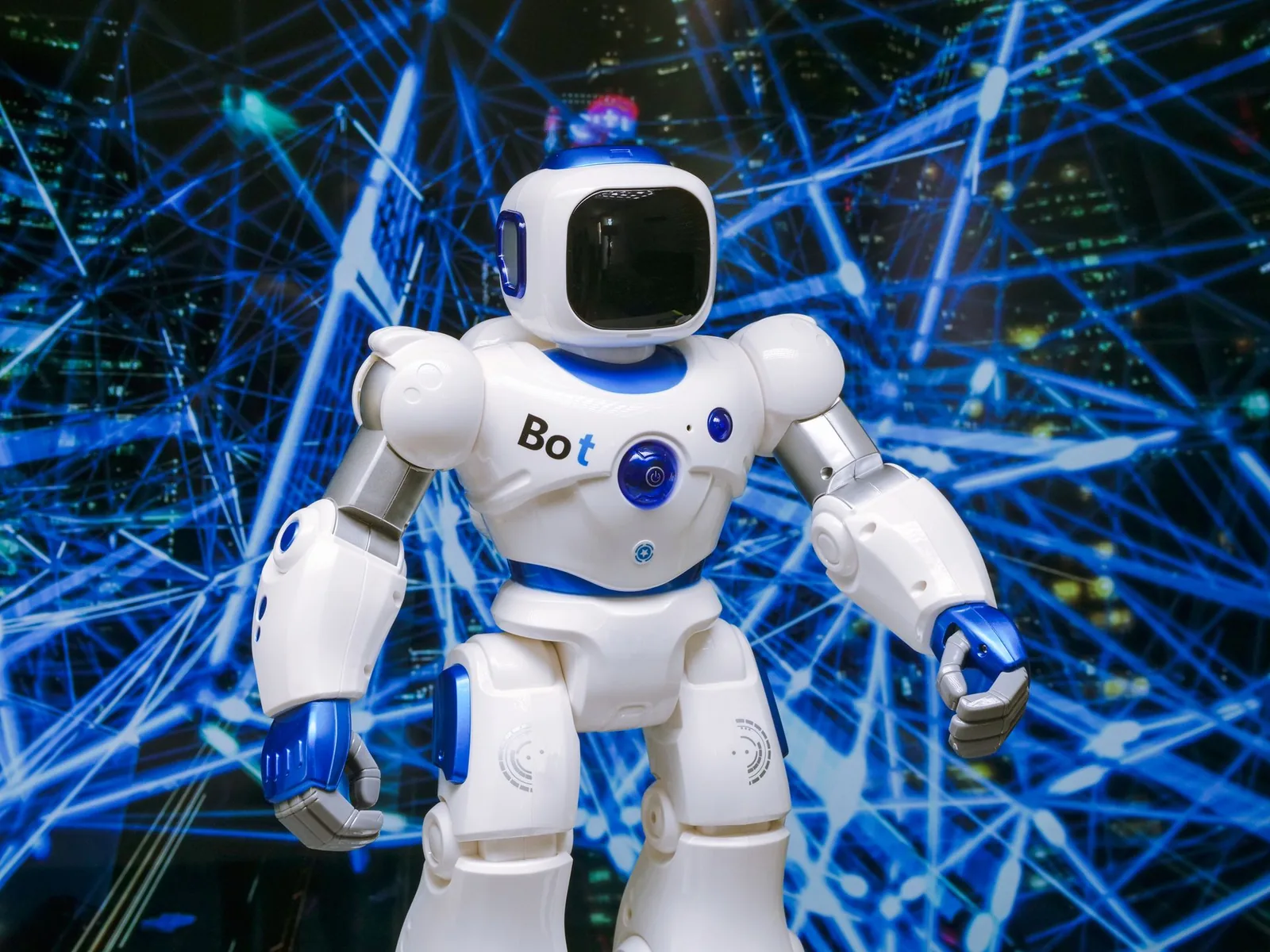 Humanoid robot concept representing always-on AI agents